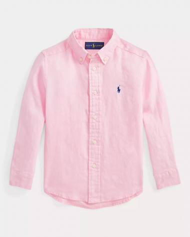 Sơ mi tay dài Ralph Lauren Hồng Linen