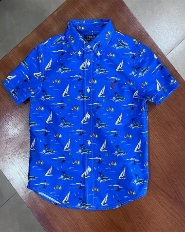 Sơ mi Ralph in hình cánh buồm xanh