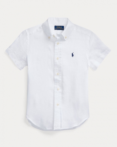 Sơ mi bé trai Linen trắng