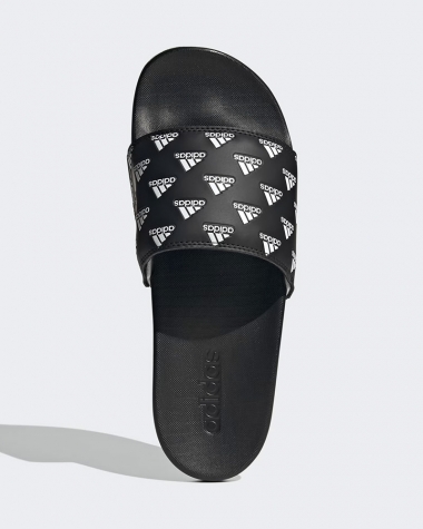 Dép Adidas Adilette đen logo