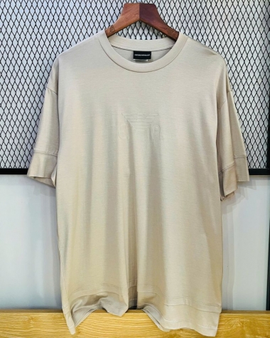 Áo cổ tròn Armani Jersey màu be