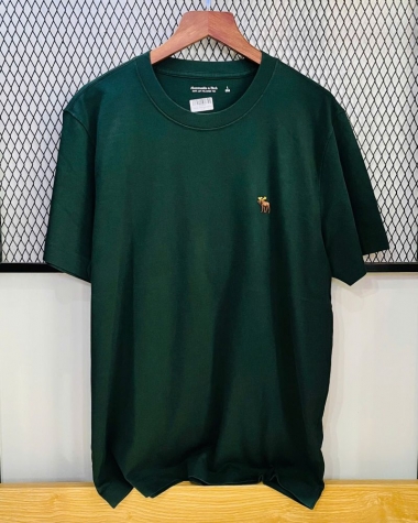 Áo thun AF rêu đậm logo nâu