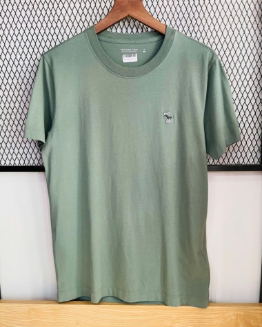 Áo thun nam Aber Logo xanh rêu đậm