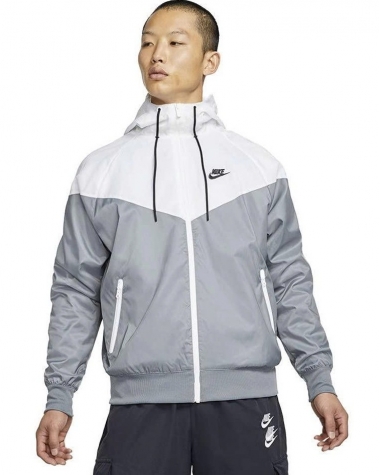 Áo Khoác Gió Nike 2 Lớp Màu Trắng Xám