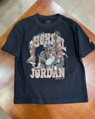 Áo Phông Nike Jordan Bé Trai Màu Đen Xám