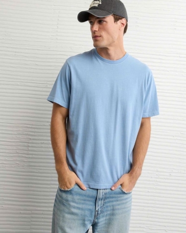 Áo nam Basic màu xanh