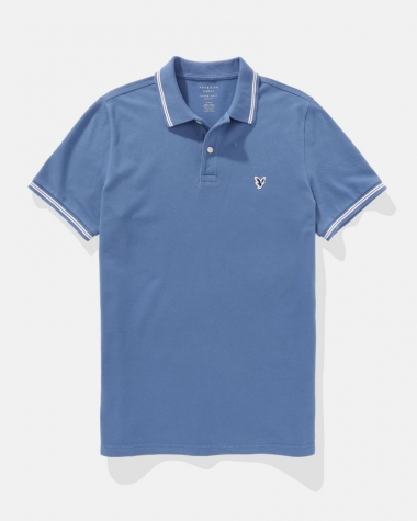 Áo Polo Nam American Eagle Slim Fit màu Xanh Blue