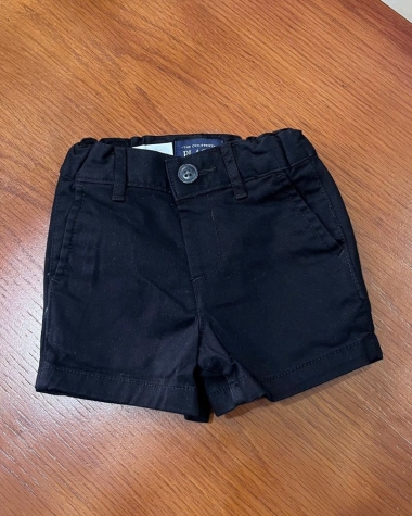 Quần Short Kaki Bé Trai Place Màu Đen