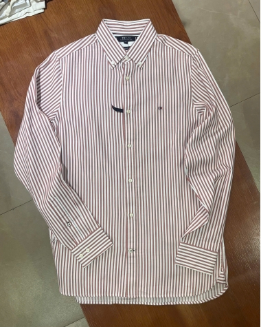 Áo Sơ Mi Tommy Sọc Đỏ Trắng – Form Slim Fit