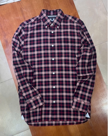 Áo Sơ Mi Tommy Caro Đỏ Đen – Form Classic – Size M