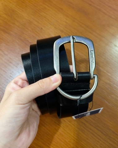 Thắt Lưng Levi's Chính Hãng Da Thật Đen Khóa Xỏ Đơn