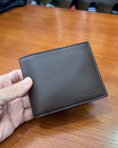 Ví Nam Coach 3-in-1 Da Thật Nâu