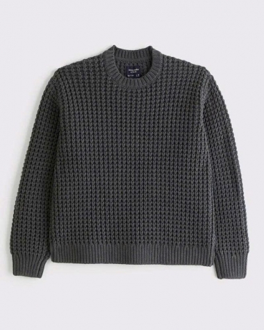 Áo Len Nam Abercrombie & Fitch Màu Đen Xám