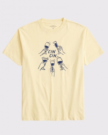 Áo Thun Nam Abercrombie & Fitch Màu Vàng