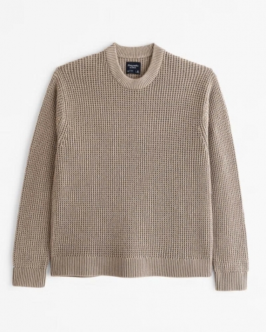 Áo Len Nam Abercrombie & Fitch Màu Kem Đậm