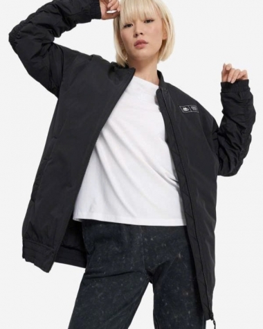 Áo Khoác Bomber Dáng Dài Kappa Unisex Đen