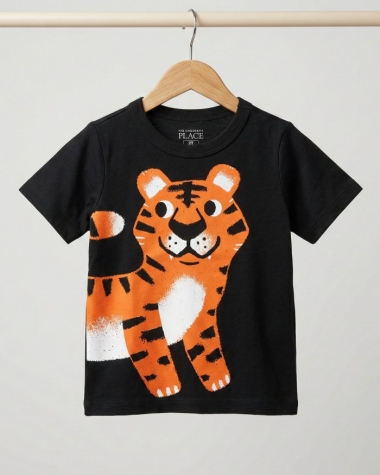 Áo Thun Bé Trai - Hình Hổ Đen