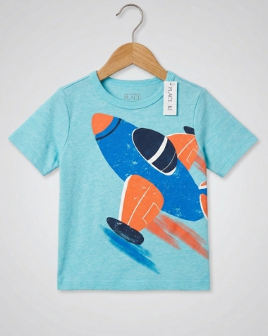 Áo Thun Bé Trai - Hình Tên Lửa