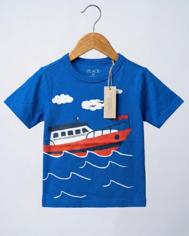 Áo Thun Bé Trai - Hình Tàu Thủy
