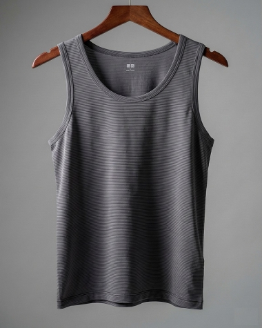 Áo 3 lỗ Uniqlo xám sọc  nhỏ