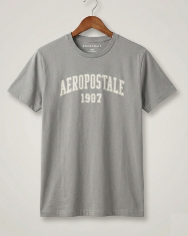 Áo Thun Nam Aeropostale Graphic 1987 - Xám Tiêu