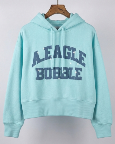 Áo Hoodie Nữ American Eagle Bubble – Xanh