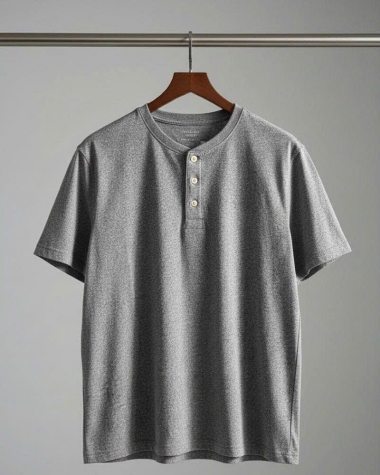 Áo Thun American Eagle Nam xám cổ trụ