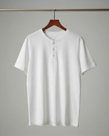 Áo Thun Nam Henley Trắng – American Eagle