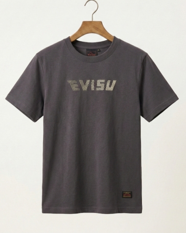 Áo Thun Evisu Slim Fit Xám Chì Logo