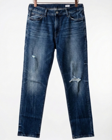 Quần Jean Nam Express Slim Fit – Màu Xanh Wash Rách