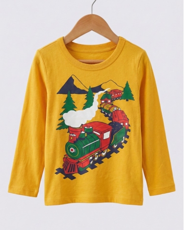 Áo Tay Dài Bé Trai The Children's Place – Vàng