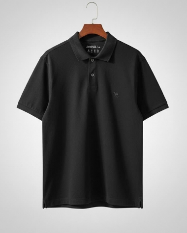 Polo Abercrombie logo AF màu đen