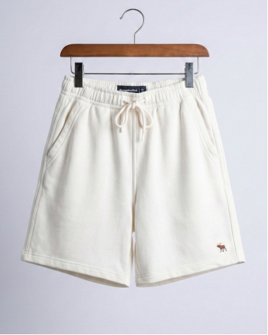 Quần Short Nỉ Abercrombie & Fitch - Màu be