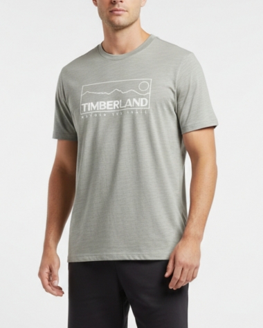 Áo Thun Nam Timberland Xanh Rêu Nhạt
