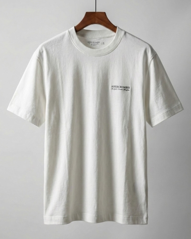 Áo thun AF trắng kem thêu chữ