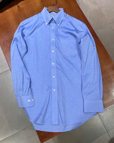 Áo Sơ Mi Nam Uniqlo Tay Dài Xanh Dương Đậm