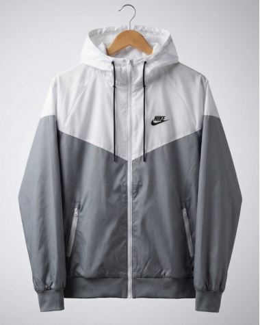 Áo Khoác Gió Nike 2 Lớp Màu Trắng Xám