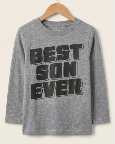 Áo Tay Dài Bé Trai The Children's Place – Xám