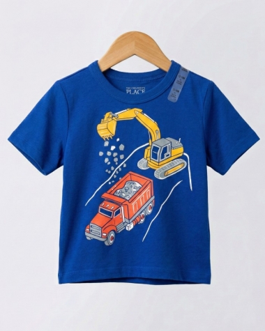 Áo Thun Bé Trai  Hình Xe Công Trình