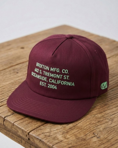 Mũ Snapback Brixton Mfg. Co - màu Mận