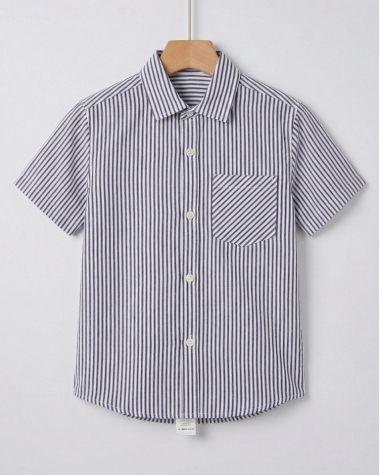 Áo Sơ Mi Bé Trai Tay Ngắn S&D – Họa Tiết Sọc