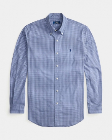 Sơ Mi Ralph Lauren Tay Dài Classic Fit Poplin Caro Xanh