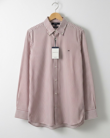 Áo Sơ Mi Tommy Sọc Đỏ Trắng – Form Slim Fit