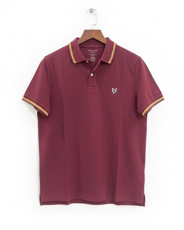 Polo American Eagle đỏ đô viền cổ