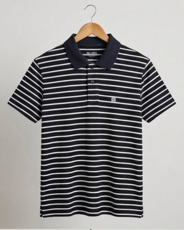 Áo Polo Hollister Relaxed Fit - White & Black