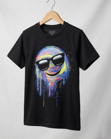 Áo Thun Bé Trai - Smiley Neon