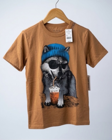 Áo Thun Bé Trai - Hình Sói Ngầu