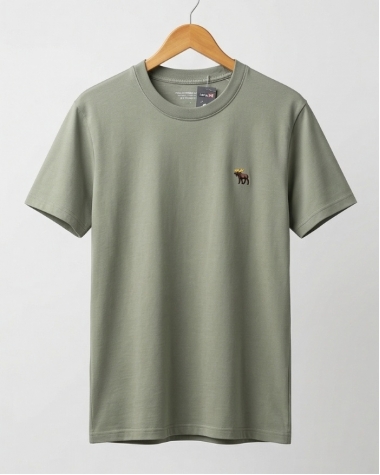 Áo Thun Abercrombie Slim Polished Xanh Lá Mạ