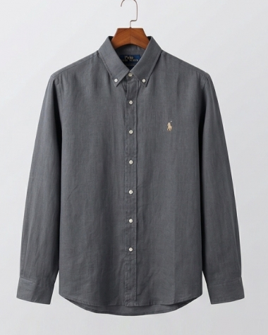 Áo Sơ Mi Nam Ralph Lauren Linen – Đen Xám