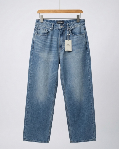 QUẦN JEAN NAM ỐNG RỘNG HÀN QUỐC MUSINSA - XANH VINTAGE